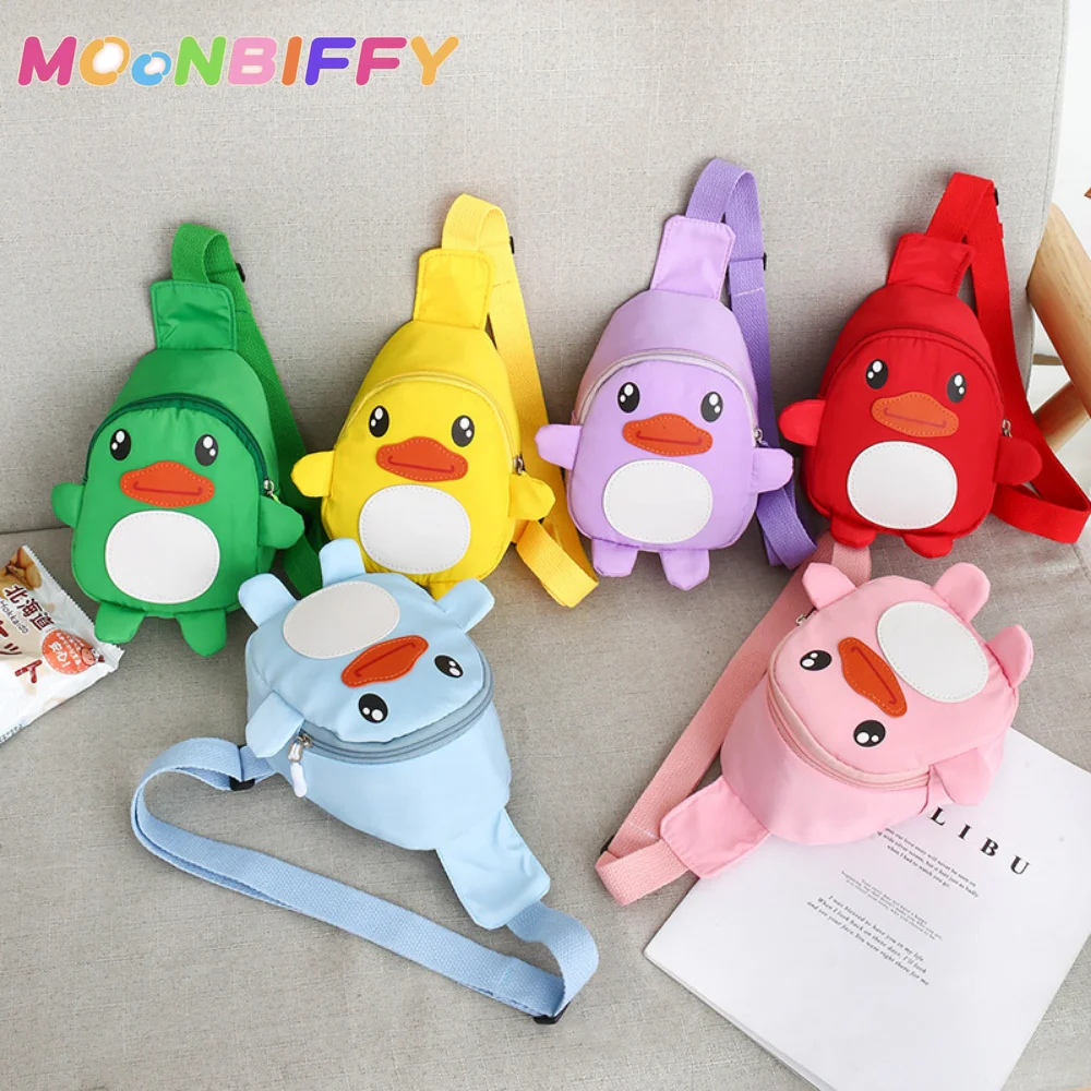 

Fashion Baby Girls Cartoon Cute Duck Pattern Chest Bags Little Boys Crossbody Purse Kids' Shoulder Bags