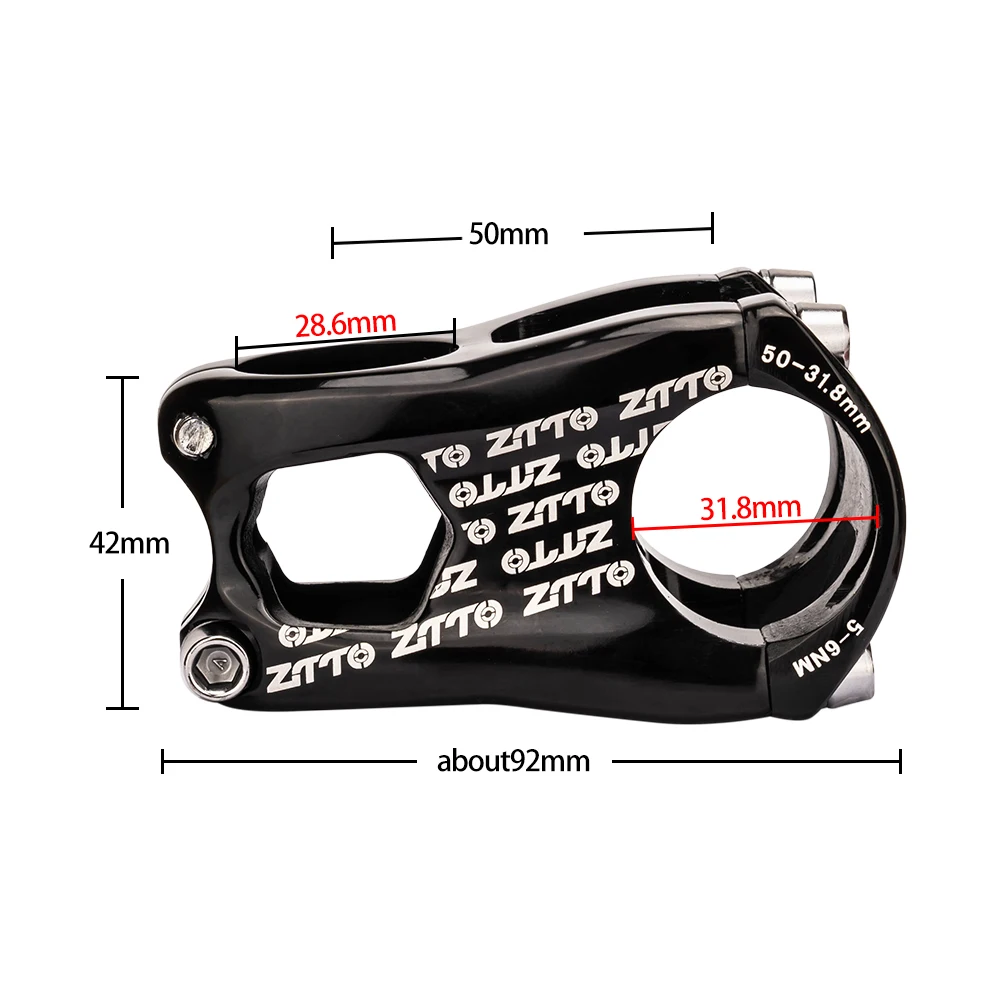 ZTTO MTB Stem 50 мм 31 8 высокопрочный CNC 0 градусов подъем Enduro Сверхлегкий вынос руля для XC