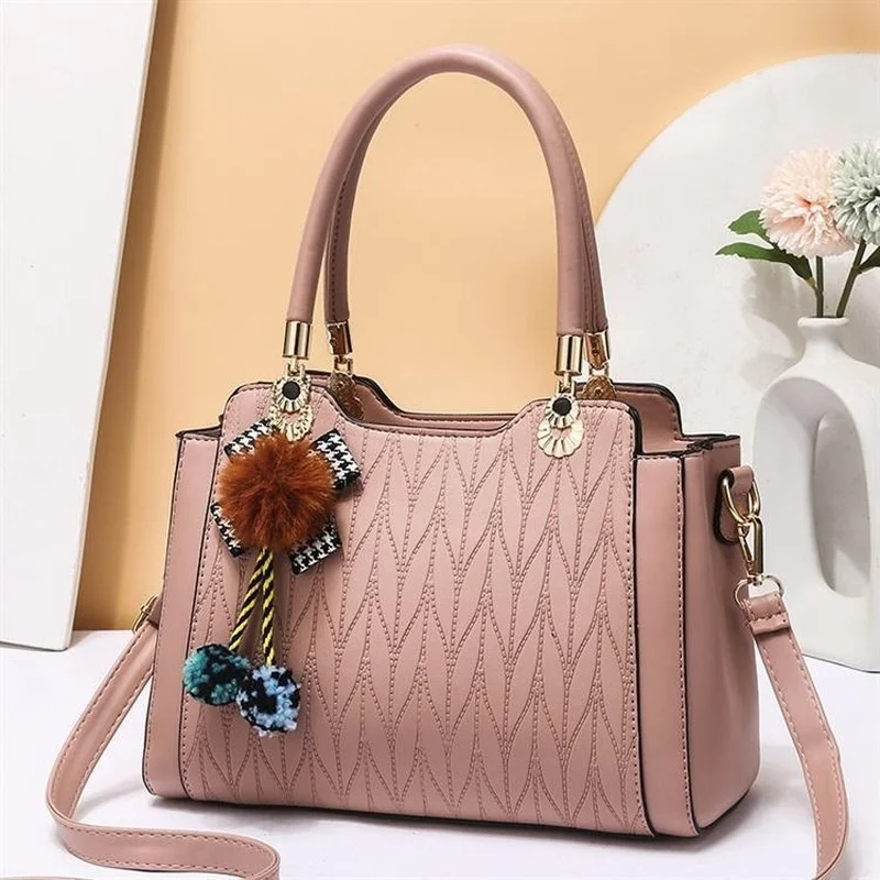 

Вместительная дамская сумочка на весну и лето, новинка 2022, модная Роскошная простая сумка-мессенджер, текстурная сумка на плечо для женщин