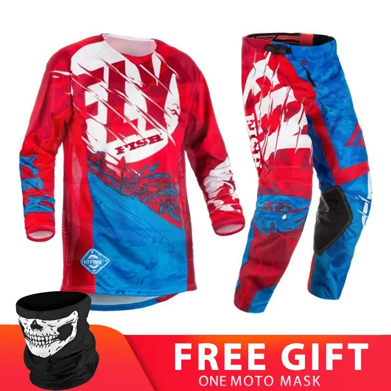 

FLY FISH Motocross Jersey Pants Suit Men MX Gear Set Combos Moto Equipment Enduro Motocross Off-road Dirt Bike Clothes