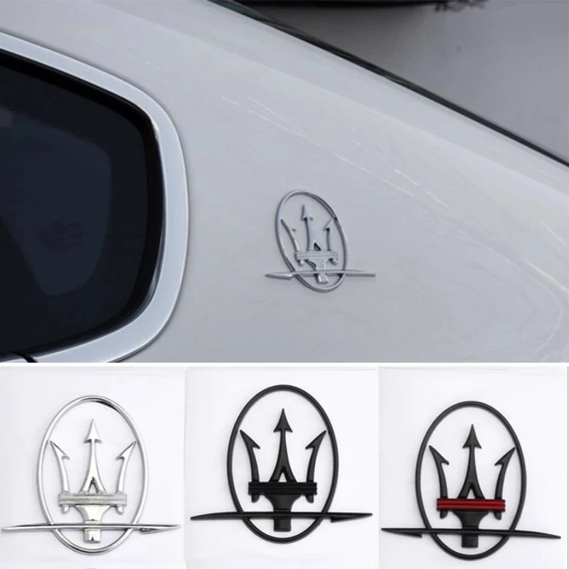 

Auto Rear Side Badge Sticker Decoration For Maserati Ghibli Granturismo Levante Quattroporte GT GTS Q4 Coupe Kubang Gransport