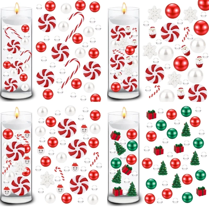

Christmas Vase Filler Pearl DIY Floating Candle LED Light Home Table Party Decor 40JA