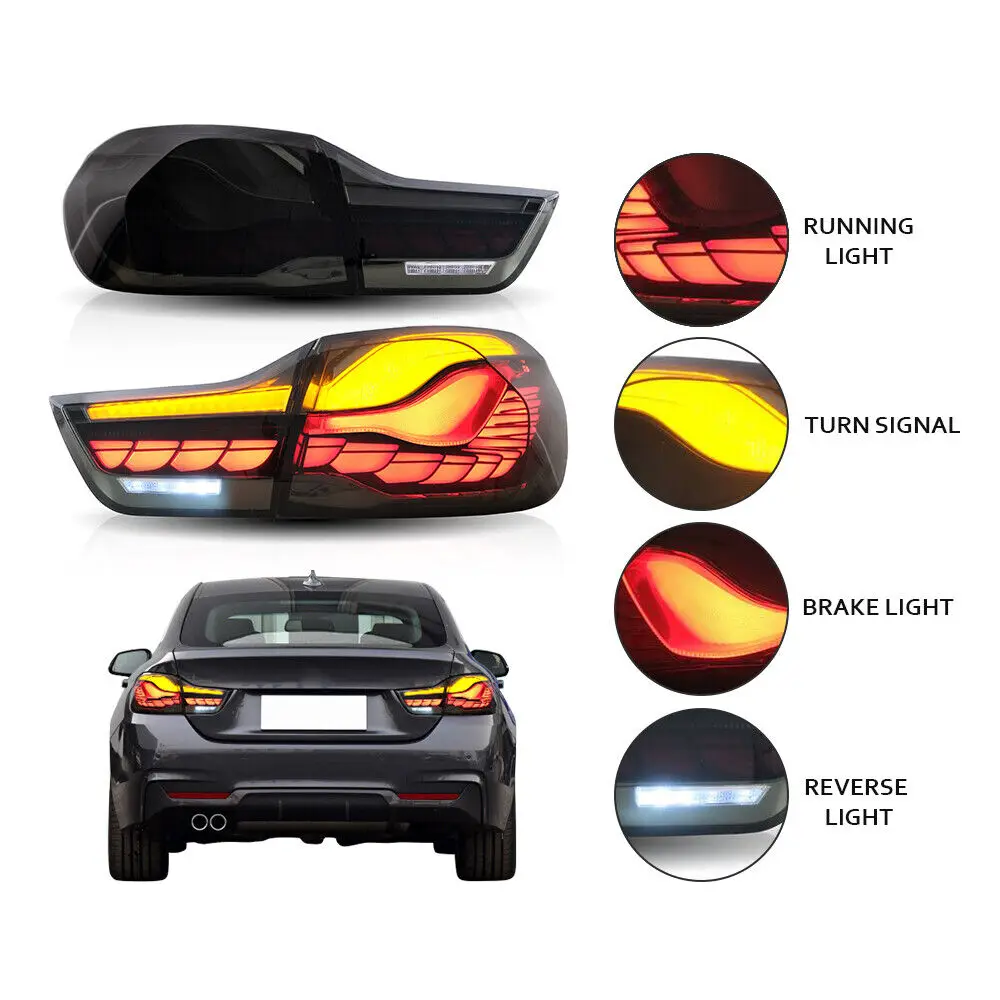 

Car Accessories For BMW M4 4 Series F32 F82 2014-2020 LED GTS Tail Lights Facelift Rear Lamps DRL Automotive Plug And Play