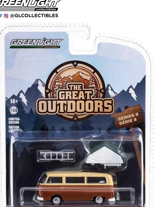 

GreenLight 1/64 Model 1978 T2 (T2B) with camping tent Collector Edition Metal Diecast Model Race Car Kids Toys Gift