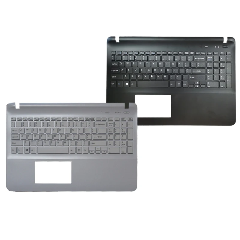 

Laptop US keyboard for sony Vaio SVF1521B2EW SVF153A1ST SVF153A1YL SVF152A23T SVF1521ECXW black/white with Palmrest upper Cover