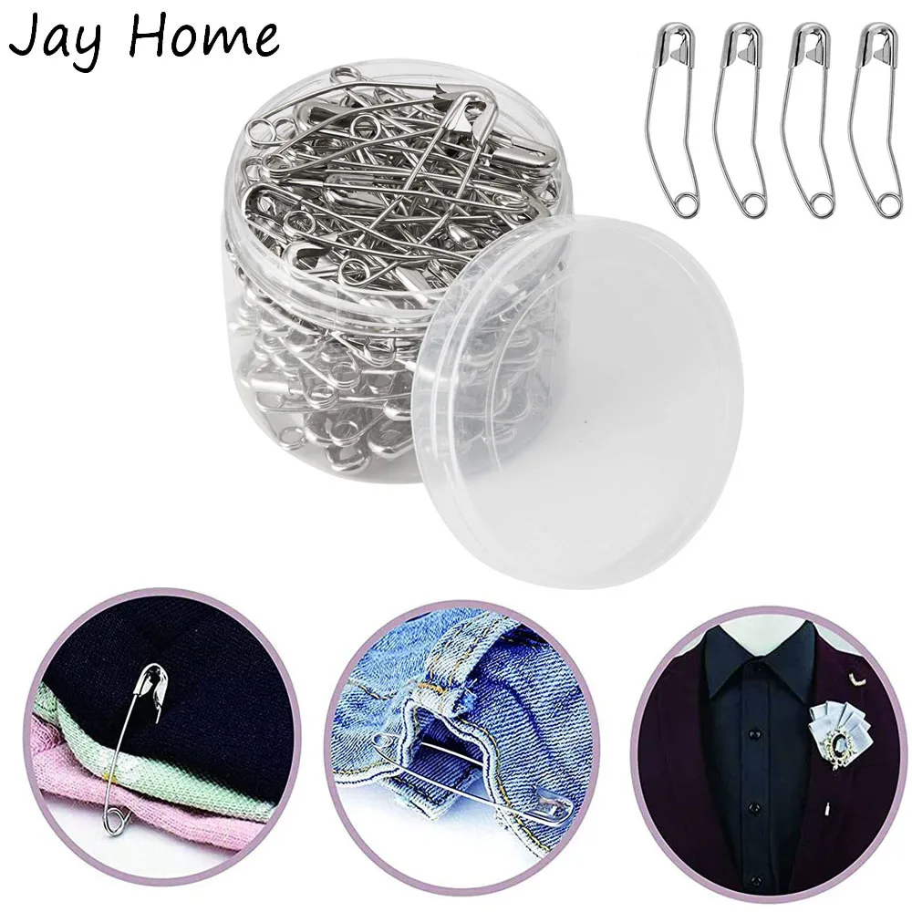 50 шт. мм изогнутые предохранительные булавки для стёгания из нержавеющей стали