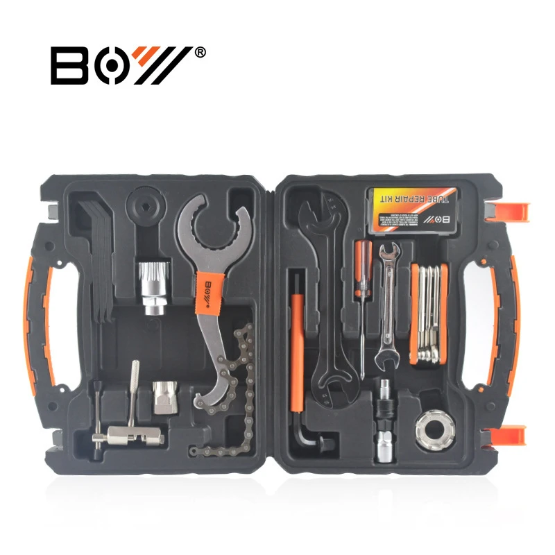 BOY 8010AX Mountain Bike Multifunctional Toolbox Set EIEIO 26 in 1 Combination Suit Bicycle Repair Tools