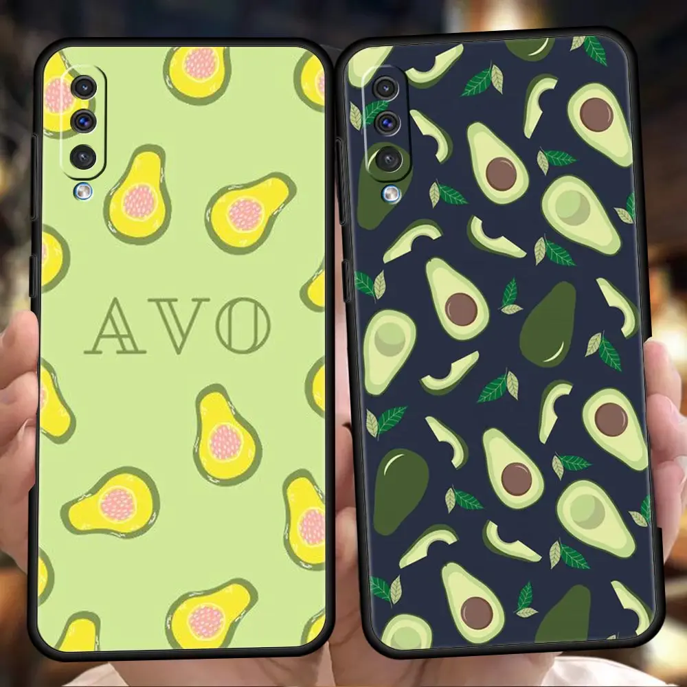 

Avocado Phone Case For Samsung A12 A22 A02 A03 A03S A50 A70 A20 4G A10 A20S A30 5G Black Silicone Cover Shell Fundas Coque TPU