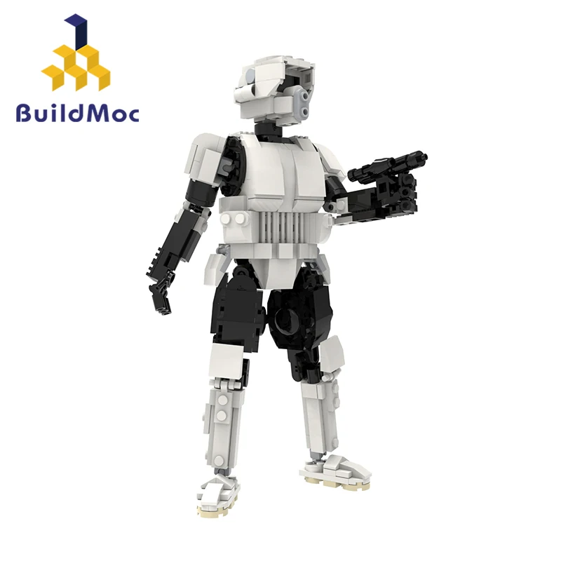 

MOC Space Wars Scout Trooper Soldier Building Blocks Kit Imperial Warrior Robot Character Figure Brick Model DIY Kids Toys Birth