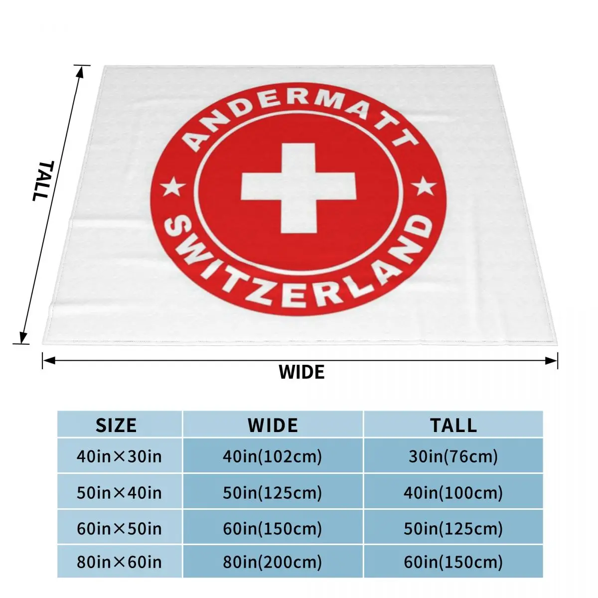 Ультрамягкое Флисовое одеяло Andermatt из Швейцарии