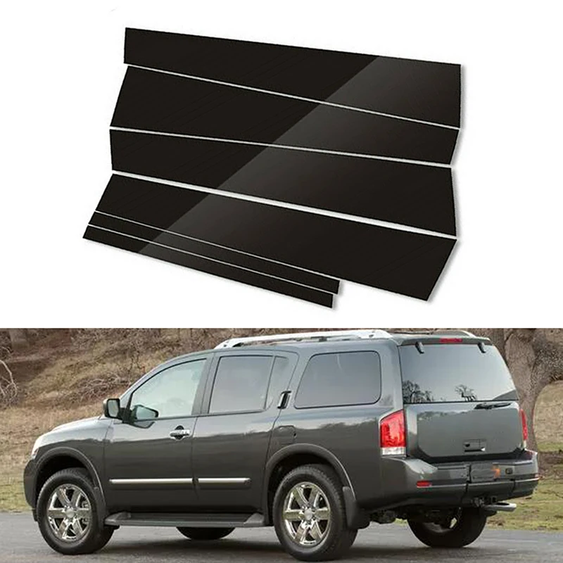 Глянцевая черная окантовка под пианино подходит для Nissan Armada 2005-2015 2010 2011 2012 2013 2014