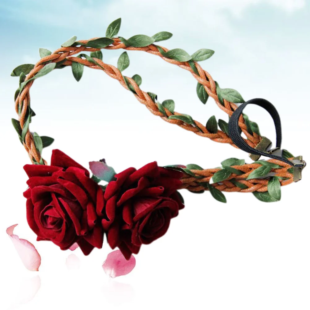 

Women Headband Headdress Crown Topper Hair Piece Hoop Christmas Wreath Headgear