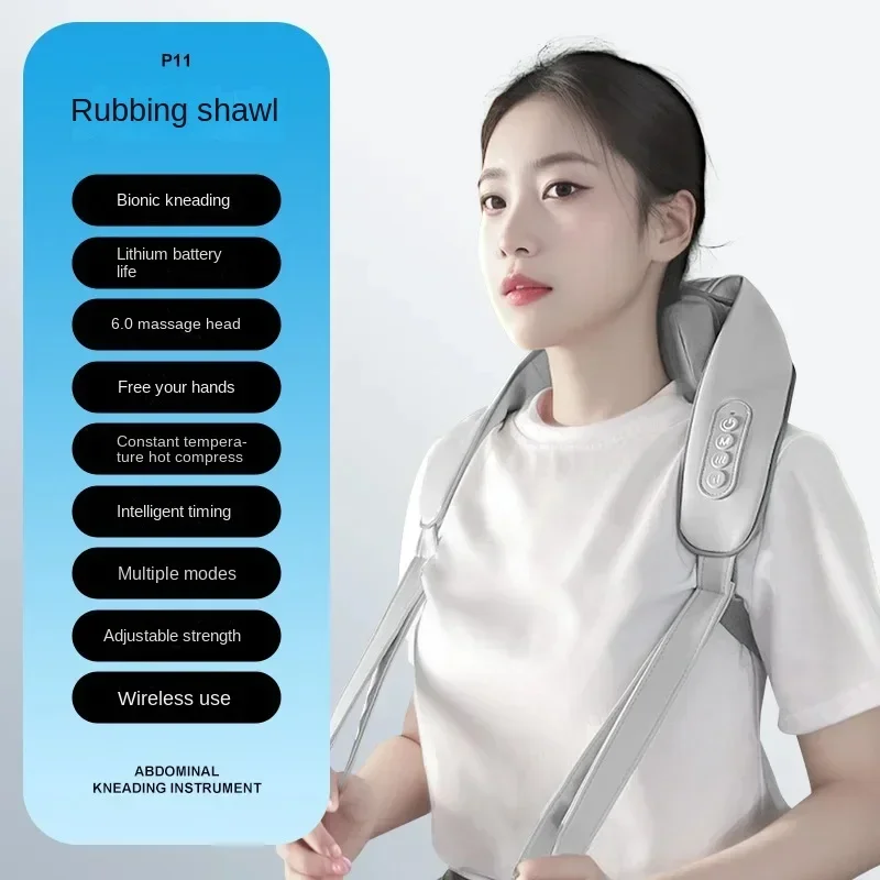 

Electric Full Body Heated Back Pain Neck and Shoulder Massager Kneading Tapping Vibrating Massagg Massager Neck Massager