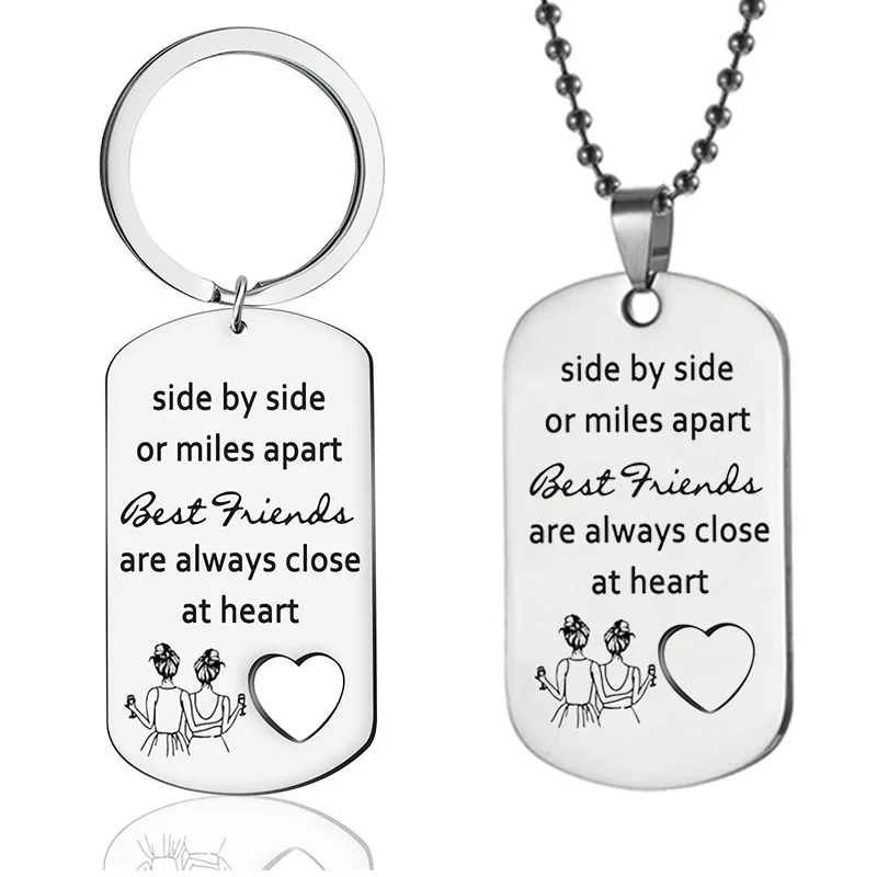 

2022 Fashion Hollow Out Military Brand To Give Friends and Girlfriends Jewelry Side By Side Heart-shaped Hollow Out Necklace
