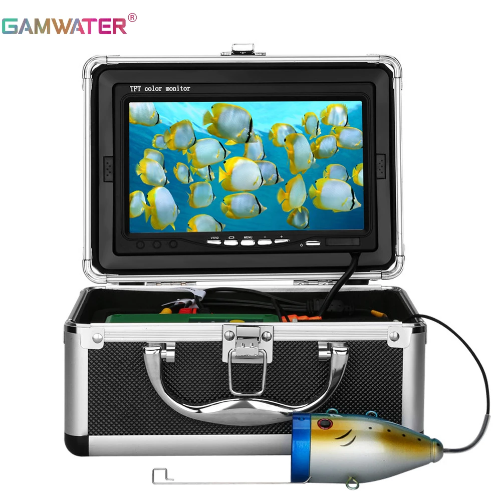 

Рыболокатор GAMWATER для подледной рыбалки, 30 светодиодов, 7 дюймов, DVR, 8 ГБ, 1000 ТВЛ, камера для подводной рыбалки