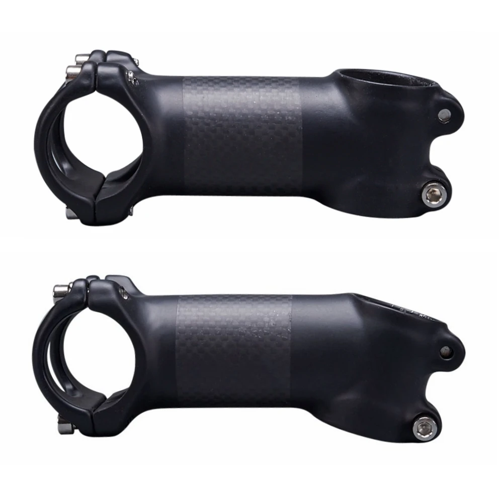 

NO LOGO Matte 3k Carbon + Aluminium Bicycle Stem Mountain Road Bike MTB Stem 6 / 17 Degrees Length 60/70/80/90/100/110/120mm