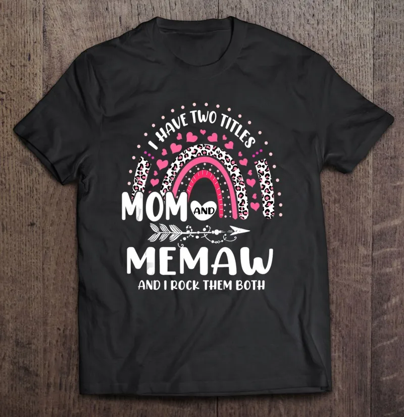 

Майка Радужная Женская и мужская с надписью «Mom And Memaw», топ на день матери, винтажная одежда, рубашка