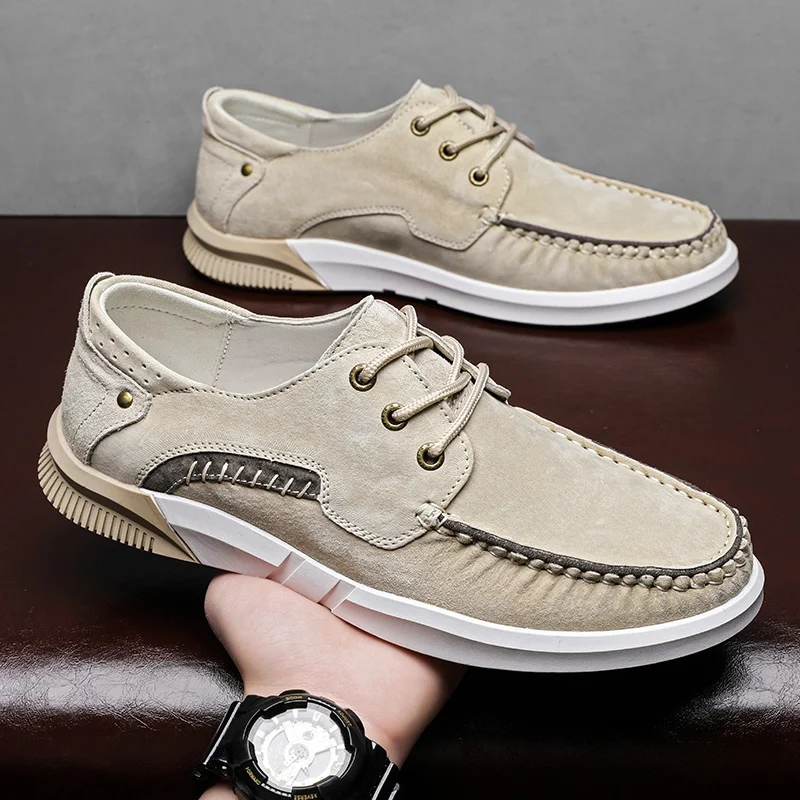 

High Quality Spring Autumn Loafers Soft Driving Shoes Moccasins Leather Men Beanie Shoes Suede Casual shoes S12510-S12516 Dn