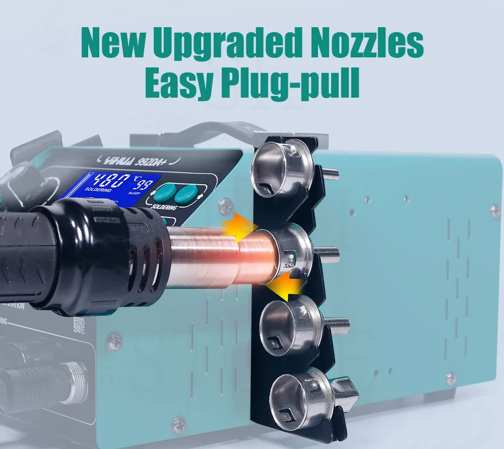 YIHUA 992DA + ЖК-паяльная станция вакуумная ручка паяльник вытяжка дыма паяльная BGA