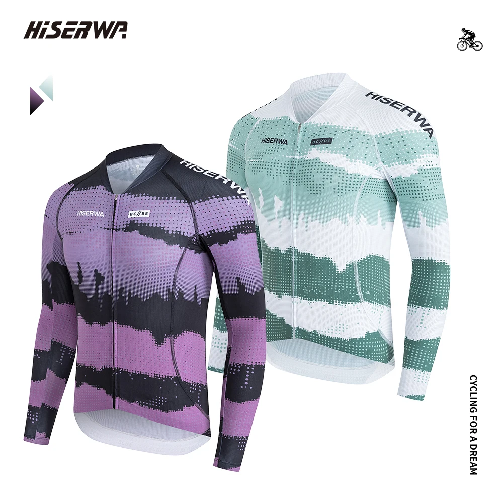 HISERWA Мужской велосипедный трикотаж Pro Team Женская одежда для велоспорта с длинными