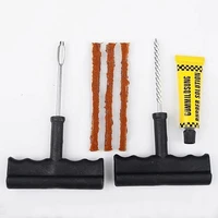 car tire repair tool set for motorcycle bike tubeless tyre puncture quick repairing kit with glue 3 pcs rubber stripes tools