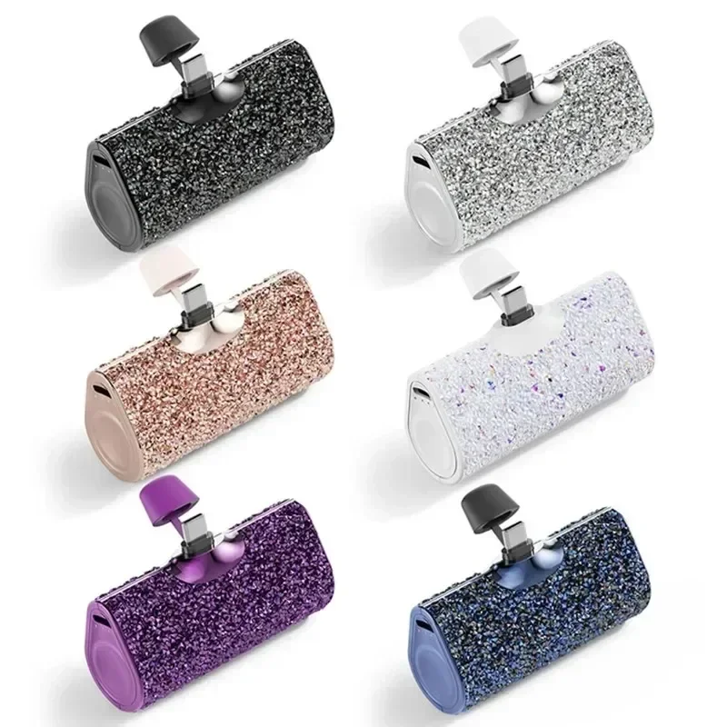 Фото Power Bank Shiny Diamond Fashion Высокое качество 5000 мАч Портативное зарядное устройство Мобильный Power Bank Power Banks Быстрая зарядка №2
