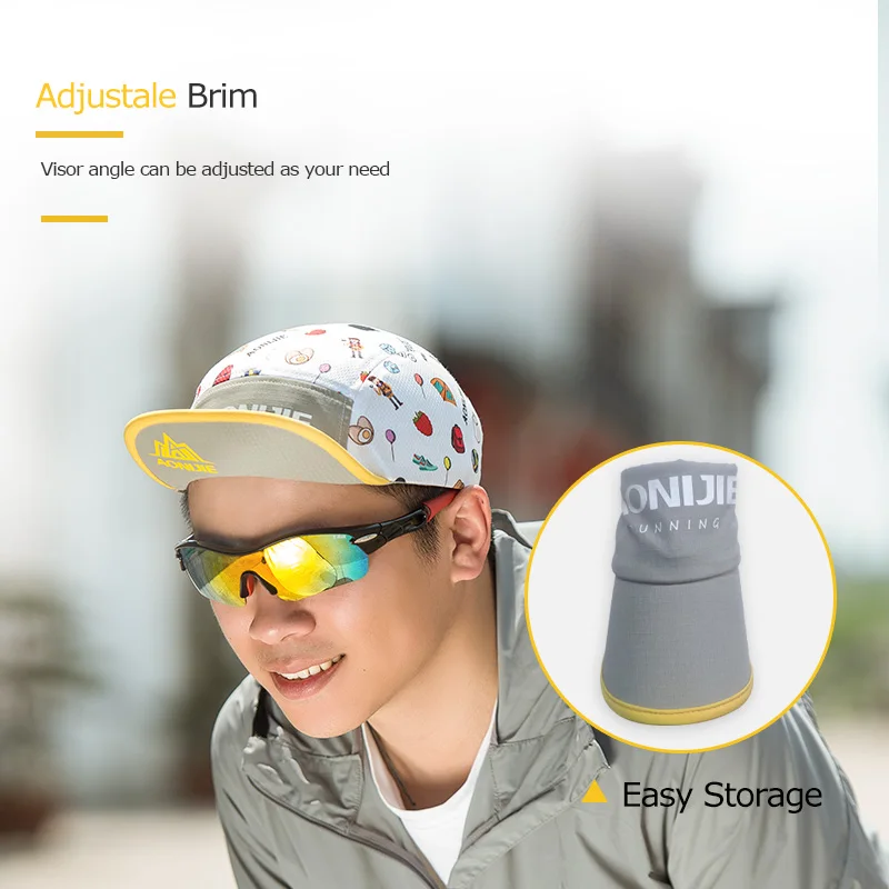 AONIJIE Sun Protection Summer Hat Men Women Sports Sun Visor Cap For Beach Golf Fishing Marathon Running Cycling Tennis Caps