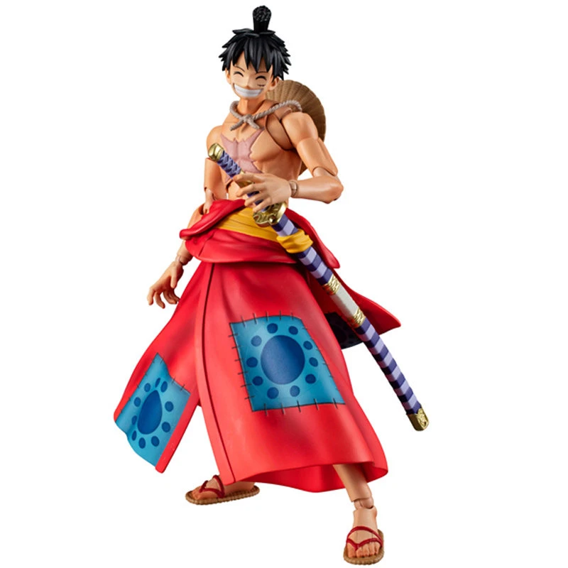 Фото Коллекционная фигурка BANDAI Megahouse MH VAH One Piece: Монки Д. Луффи из Вано, с подвижными суставами, готовая модель, игрушка-подарок №4