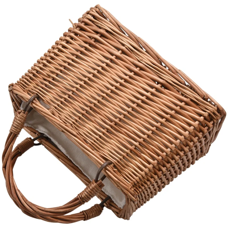 Пляжные Соломенные Сумочки для женщин квадратный тоут из ротанга плетеная