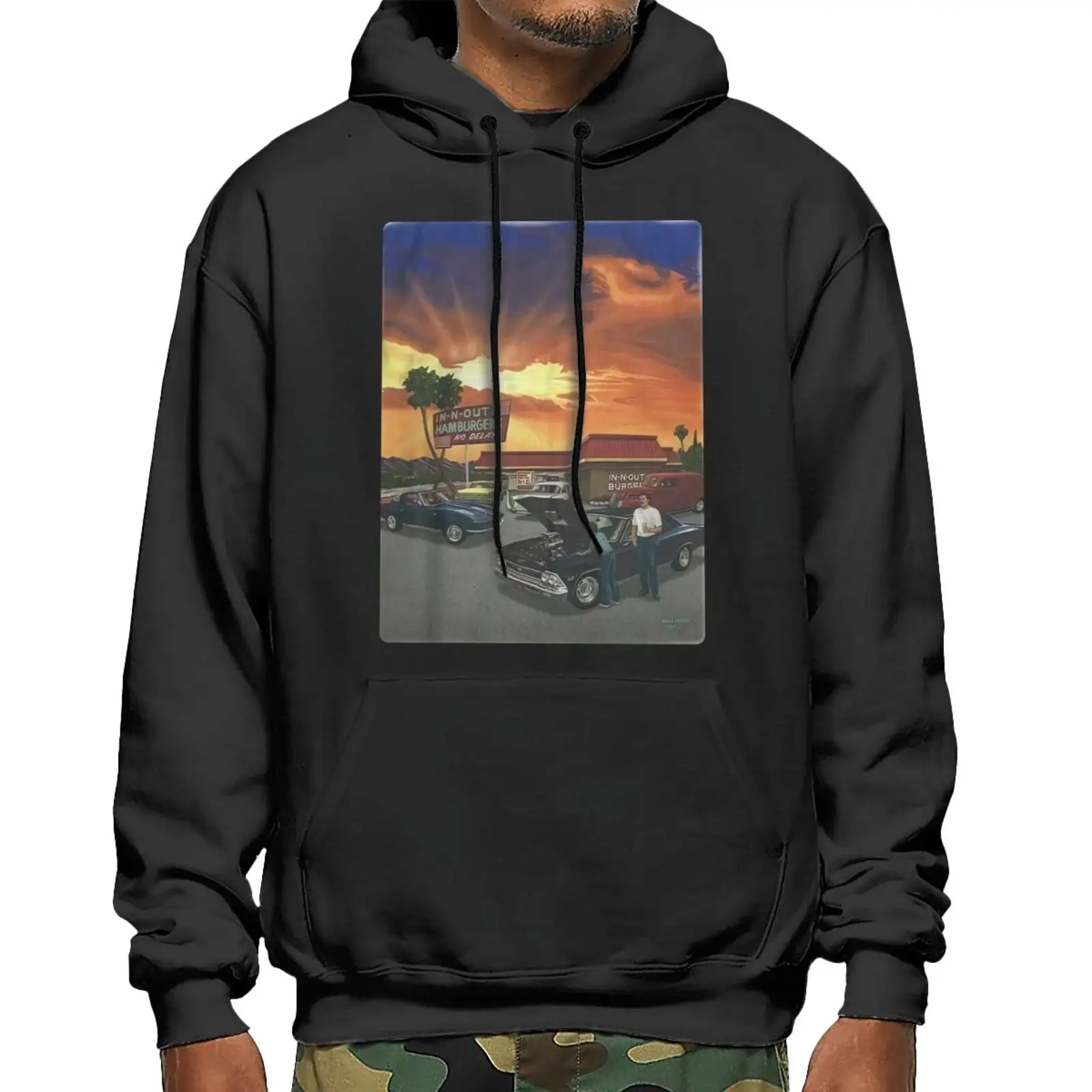 

In N Out Burger California 2005 Sweatshirts Hoodies Sweat Oversize Men's Sweater Male Clothes Men's Hoodie Sweatshirt Techwear