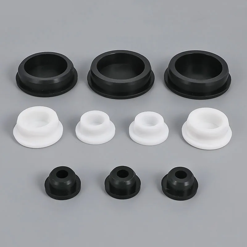 2Pcs Silicone Rubber Hole Caps Plugs 26 27 28 29 to 76.3mm Seal Stopper T Type High Temperature Dustproof Plug White Black