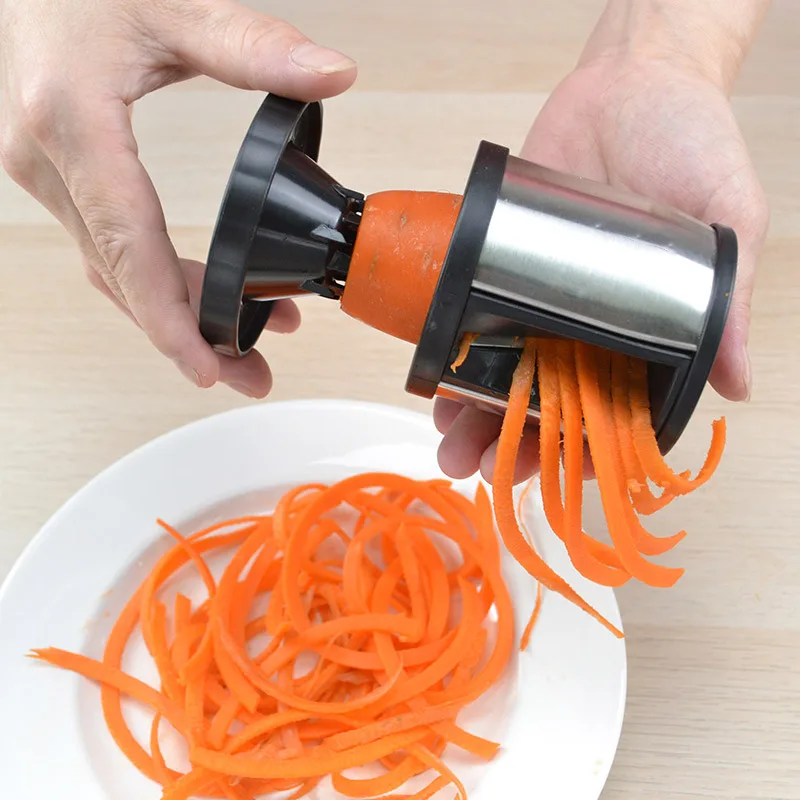 

304 Stainless Steel Potato Carrot Shredded Spiral Grater Kitchen Supplies Gadgets Parquet Swing Tool