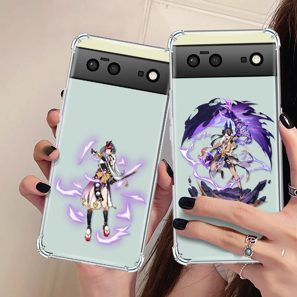 

Genshin Impact Cyno Case for Google Pixel 7Pro 7 6a 6 6Pro Luxury Transparent Soft Silicone Cover Shockproof Protection Shell