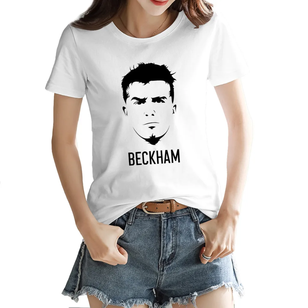 

Top tee England_0 Davids and Beckhams Football Team Women's T-shirt premium Travel Sports Kemp High grade Eur Size