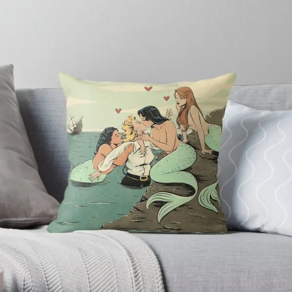 

Rescued Printing Throw Pillow Cover Home Sofa Square Bedroom Wedding Fashion Bed Office Waist Anime Comfort Pillows not include