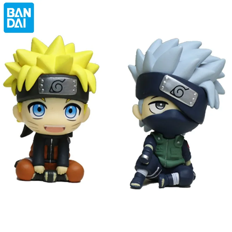 

9.5 Cm Anime Sitting Posture Uchiha Naruto Uchiha Sasuke Kakashi Cute Doll Desktop Decoration PVC Model Gifts