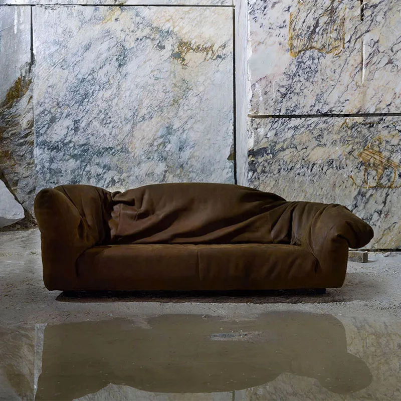 

Luxury style small leather sofa designer in living room