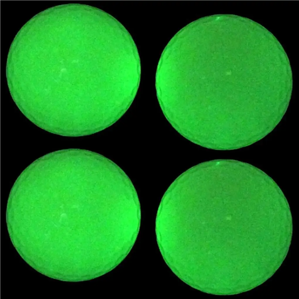 

4Pcs Wear-resistant Fluorescent Golf Balls Durable Glowing in The Dark Golf Ball Smooth Waterproof Luminous Balls Night Sports