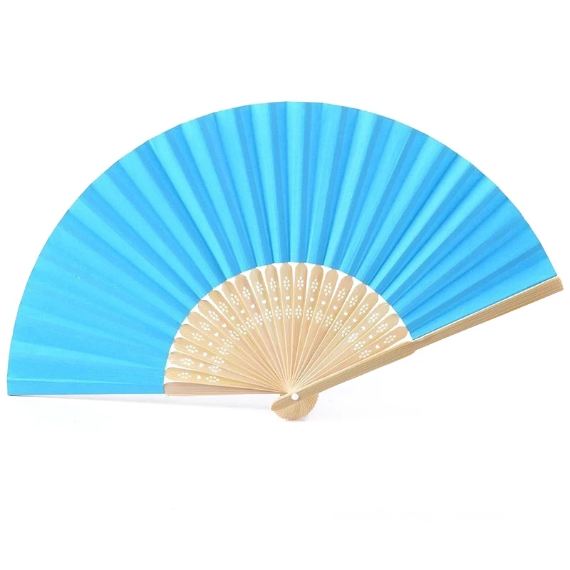 

Складной бумажный веер из бамбука, ручной работы, 21 см