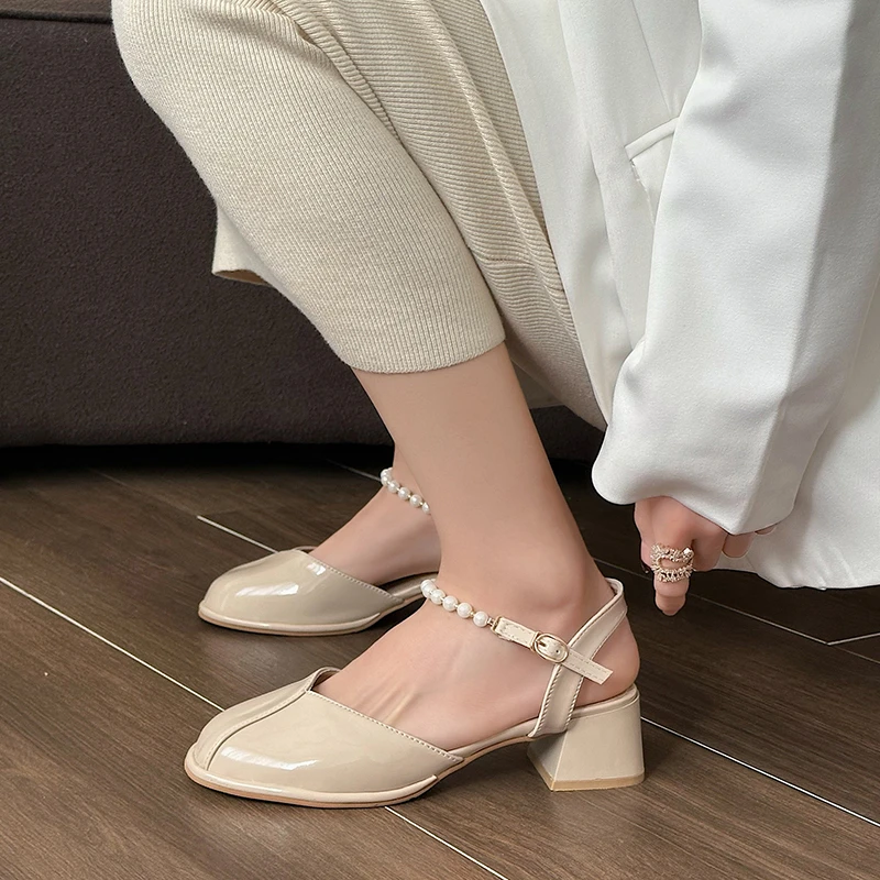 

Новинка 2023, женские туфли-лодочки, Туфли Мэри Джейн на высоком каблуке, летние босоножки Лолиты на массивной подошве, роскошная женская обув...