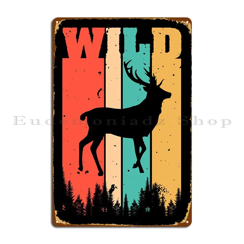 

Wild Deer Metal Sign Rusty Vintage Cinema Printing Club Tin Sign Poster