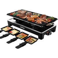 Electric Grill Table Portable Reversible Non-stick Plate Crepe Maker with Adjustable Temperature Control and Paddles