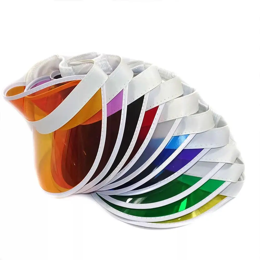 

Неоновая шляпа-козырек унисекс, неоновая шляпа, козырек для гольфа, спортивный топ, пустая прозрачная повязка на голову для тенниса, эластич...