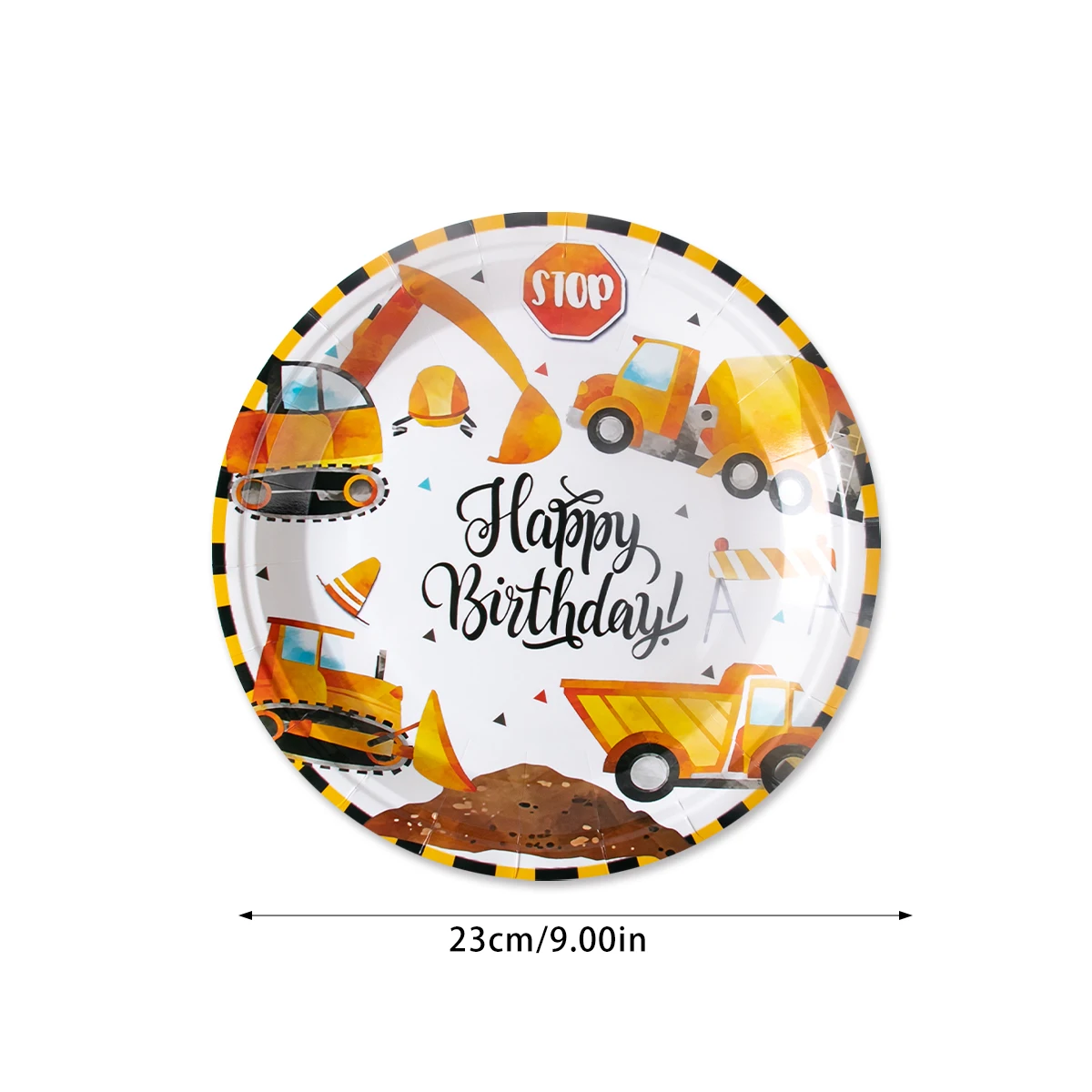 

Детские Украшения Для Дня Рождения - Тема Строительства, Трактор, Экскаватор, Бумажная Тарелка, Баннер, Воздушный Шар