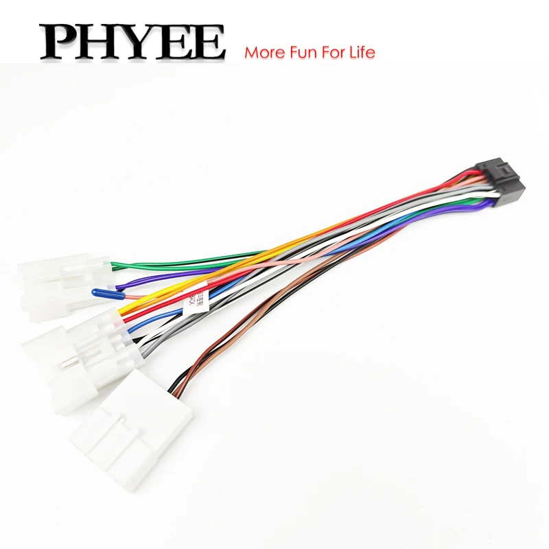 

Жгут проводов с 16-контактным разъемом, штекер, автомобильный Головной блок Android, Кабельный адаптер для Toyota Corolla Camry RAV4 Hilux Land Cruiser Yaris