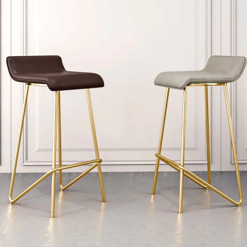 Золотые дизайнерские барные стулья минималистичные металлические Компьютерные