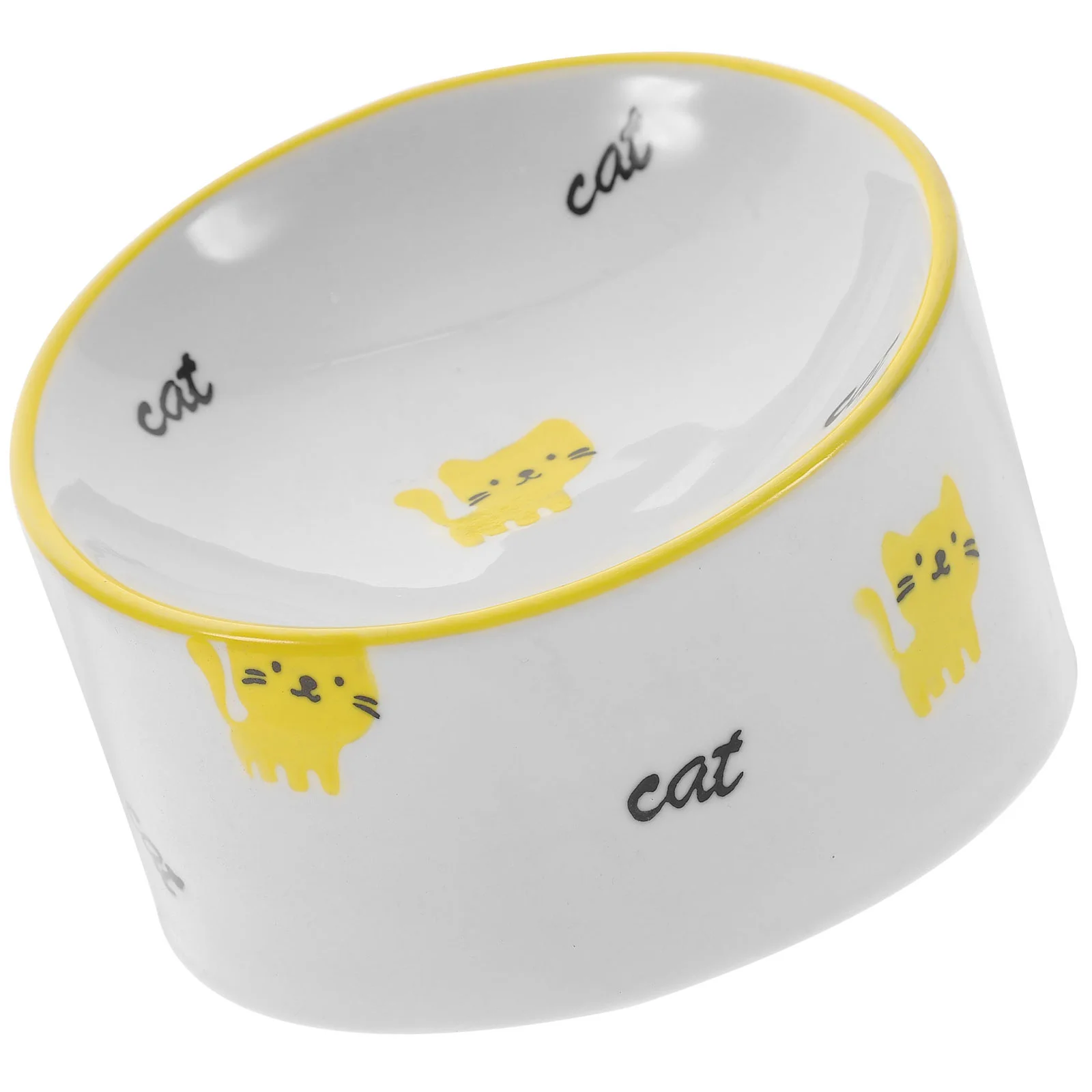 

Bowl Pet Dog Bowls Ceramic Dish Cat Elevated Raised Feeder Water Feeding Double Guard Porcelain Tilted Stand Neck Dishes