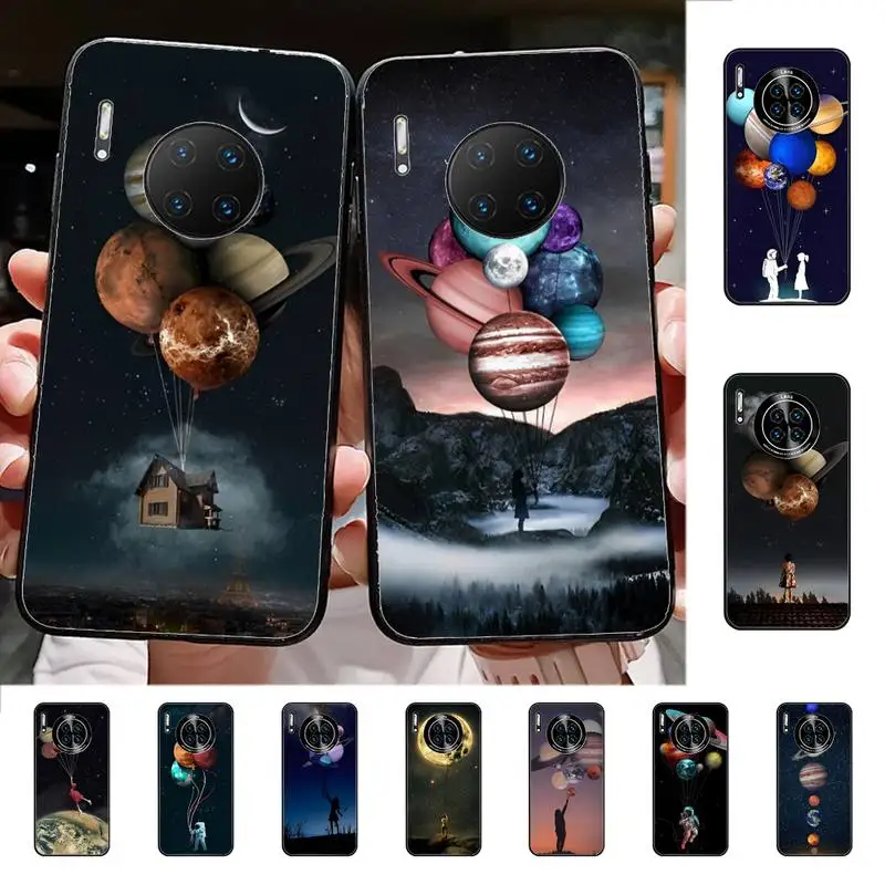 

Sky Space planet Moon stars Soft Phone Case for Huawei Mate 20 10 9 40 30 lite pro X Nova 2 3i 7se