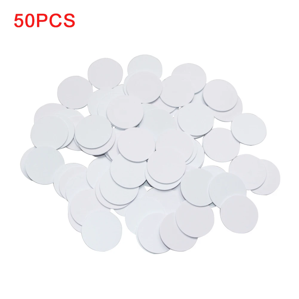 

Universal Smart Office Elevator White Blank 25mm PVC Rewriteable Round Fast Read Access Control NTAG215 Durable NFC Sticker