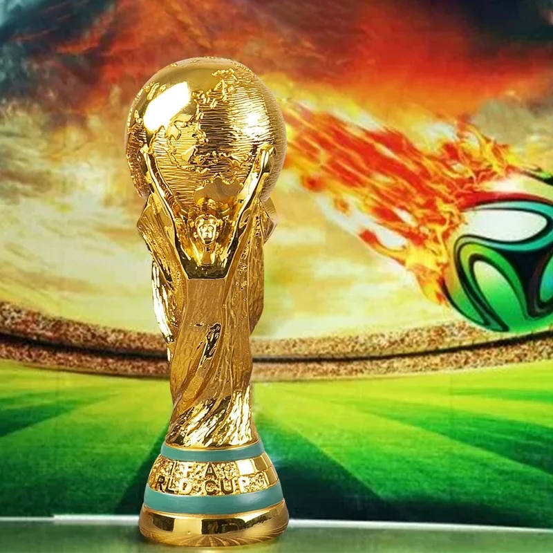 Copa del Mundo de Europa 2022, trofeo de Hércules, Catar, resina dorada, campeones de fútbol, trofeos, fanáticos de la mascota, regalo de recuerdo, decoración